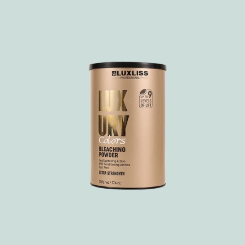 Bột tẩy tóc keratin luxury Luxliss hũ 500ml - Nâng sáng cấp độ 9