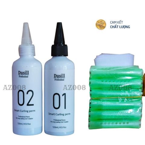 Thuốc Uốn Tóc Dusill Collagen 120ml - Uốn Lạnh Tại Nhà, Tặng Kẹp & Bịt Tai