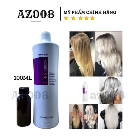 Dầu Gội Tím FANOLA NO YELLOW SHAMPOO Khử Ánh Vàng Tóc Bạch Kim 1000ML