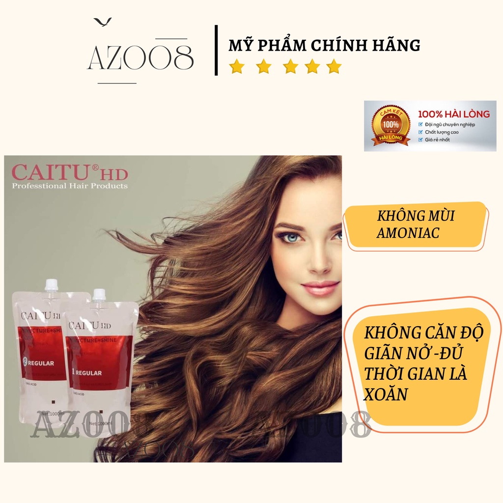 Duỗi tóc tại nhà CAITU HD Fashion & Style 1000ml x2 - Ép tóc không mùi, không mềm hóa