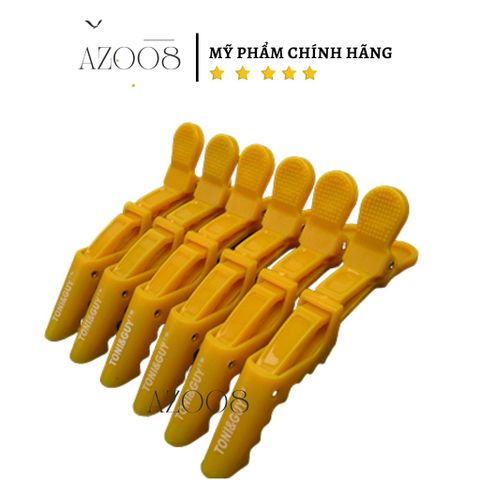 Kẹp vịt TONYGUY chia tóc mỏ vịt cá sấu bộ 6 cái màu ngẫu nhiên