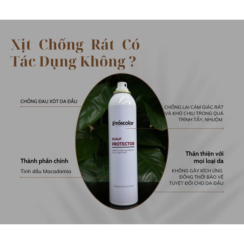 Xịt Bảo Vệ Da Đầu Eroscolor 300ml - Chống Rát, Sót Khi Nhuộm Tẩy