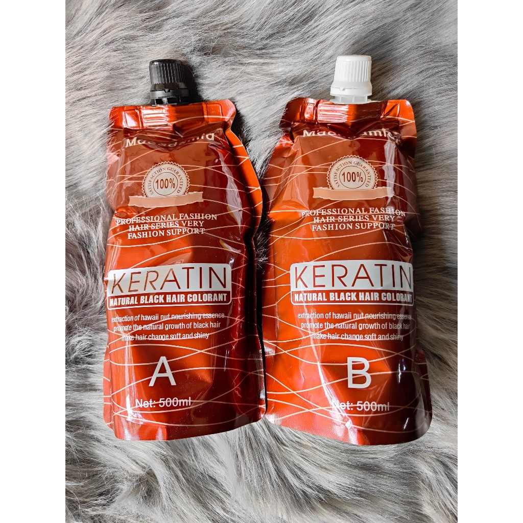 Nhuộm đen Keratin Macadamia - Phủ tóc bạc 99% tự nhiên SALON AZ008
