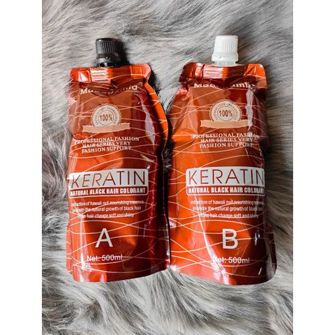 Nhuộm đen Keratin Macadamia - Phủ tóc bạc 99% tự nhiên SALON AZ008