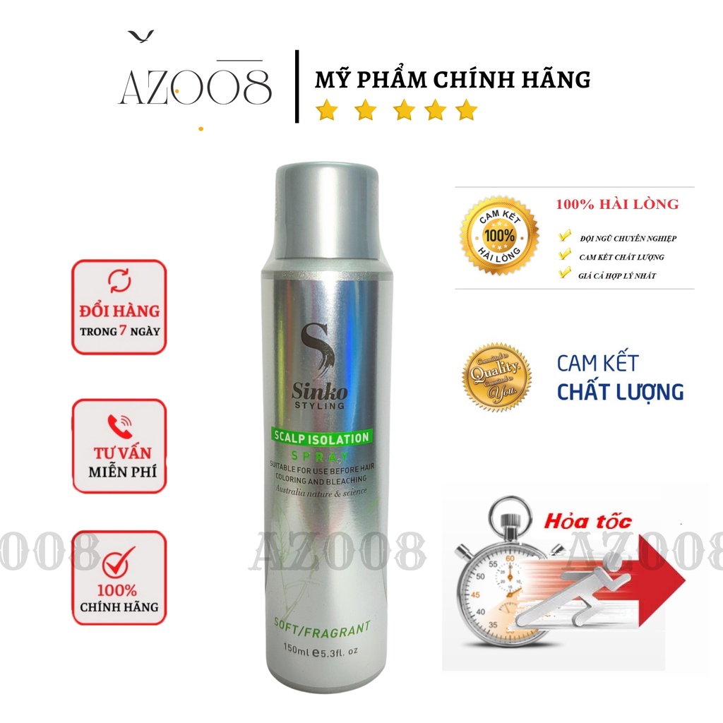 Chai xịt chống rát xót da đầu Sinko 150ml - Hỗ trợ nhuộm tóc an toàn