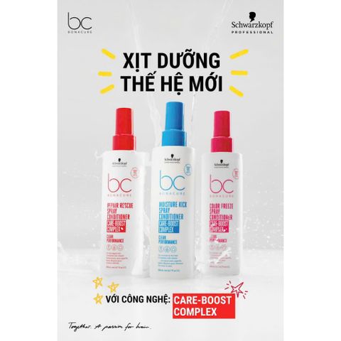 Xịt dưỡng phục hồi tóc hư tổn Schwarzkopf BC Bonacure Peptide 200ml