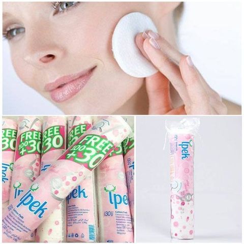 Bông tẩy trang cao cấp Ipek 150 miếng - 100% cotton thiên nhiên