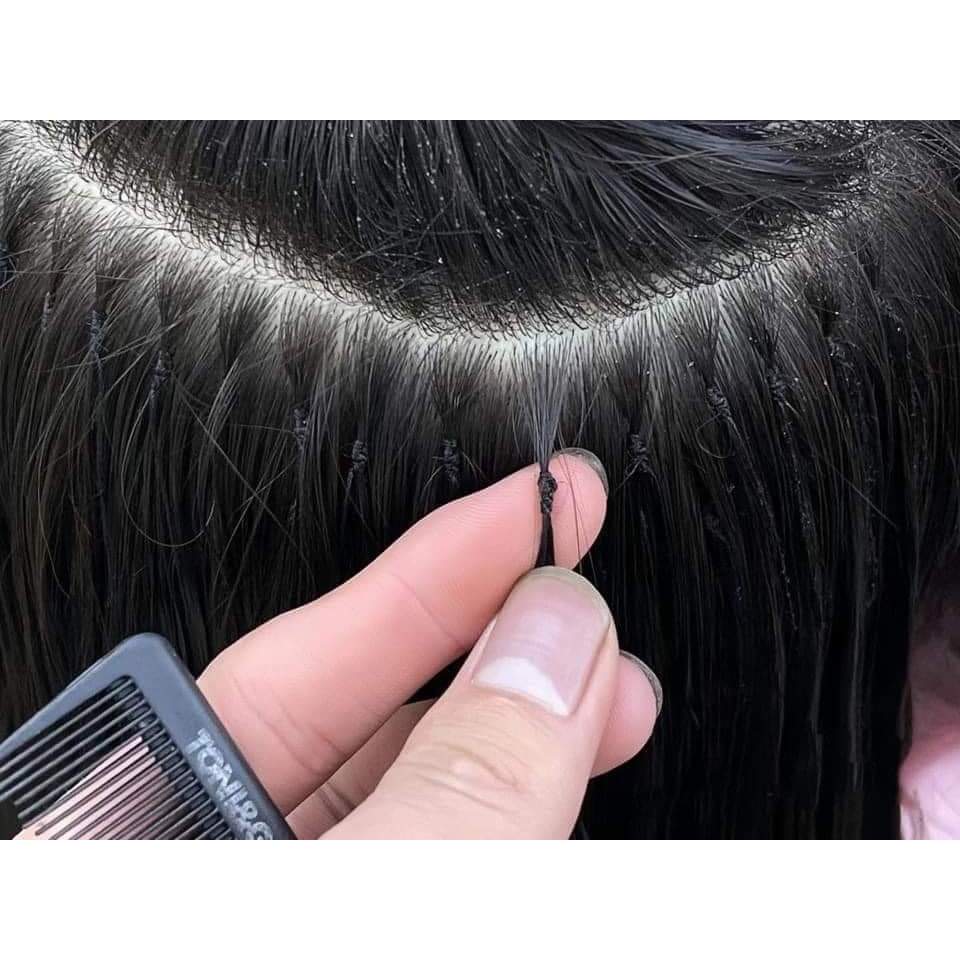 Tóc Nối Lông Vũ 100% Tự Nhiên - Tóc Đen & Tóc Tẩy Combo 10 Tép