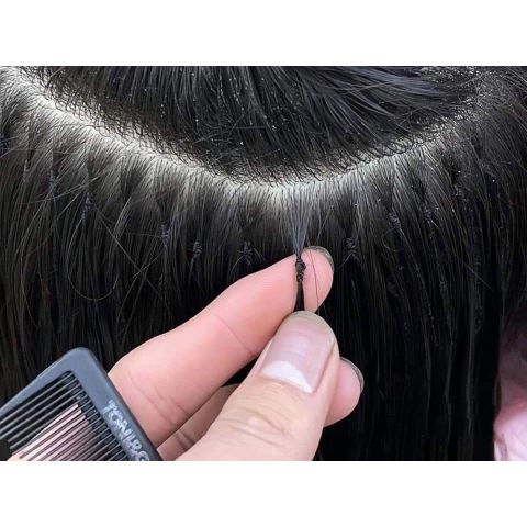 Tóc Nối Lông Vũ 100% Tự Nhiên - Tóc Đen & Tóc Tẩy Combo 10 Tép