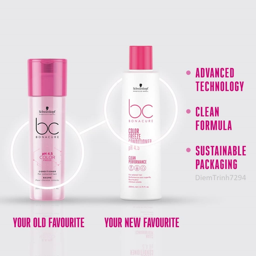 Xịt dưỡng giữ màu tóc nhuộm Schwarzkopf BC Color Freeze Conditioner 200ml