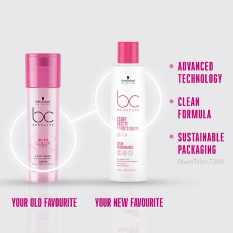 Xịt dưỡng giữ màu tóc nhuộm Schwarzkopf BC Color Freeze Conditioner 200ml
