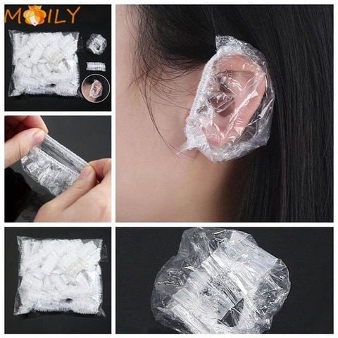 10 đôi chùm tai nhuộm tóc AZ008 - Bảo vệ tai khi tắm và làm tóc
