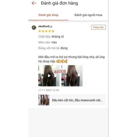 Đầu Ken Cắt Tóc, Đầu Manocanh Cắt Tóc AZ008 - Tái Chế Chất Lượng