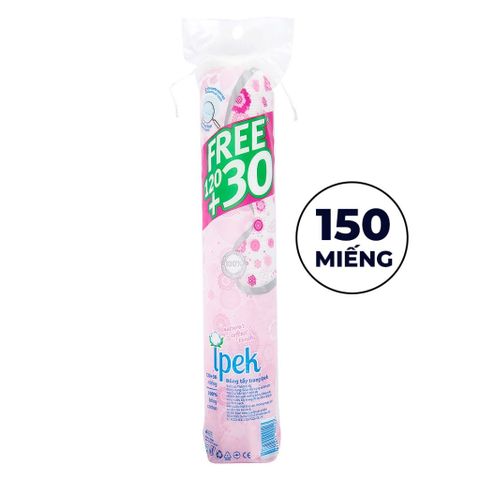 Bông tẩy trang cao cấp Ipek 150 miếng - 100% cotton thiên nhiên