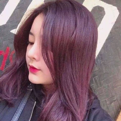 Thuốc Nhuộm Tóc Nâu Đỏ Ánh Tím Không Tẩy AZ008 - Tặng Bao Tay