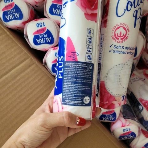 Bông tẩy trang aura 150 miếng AZ008