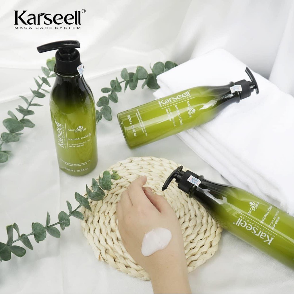 Gel Giữ Nếp Tóc Uốn Karseell Naturally Curly Styling Protective Hair Cream 500ml AZ008