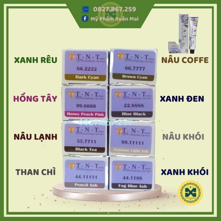 Màu Nhuộm Tóc TNT Nano Plus Collagen - Lên Màu Không Cần Tẩy (không kèm oxy )