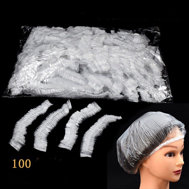 10 Nón Trùm Ủ Tóc Nilon Dùng 1 Lần - Hỗ Trợ Nhuộm và Dưỡng Tóc