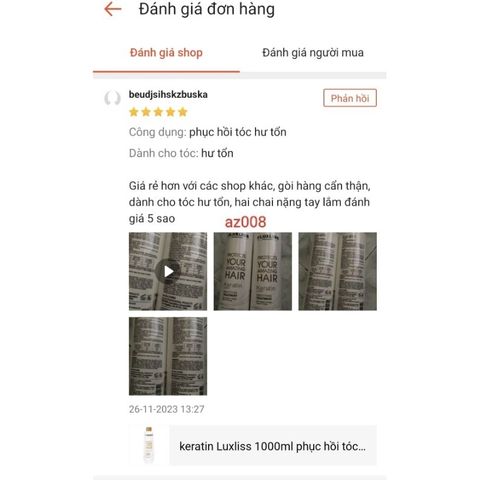 Keratin Luxliss 1000ml phục hồi tóc, làm thẳng tóc hiệu quả giữ nếp lâu dài cho tất cả các loại tóc AZ008