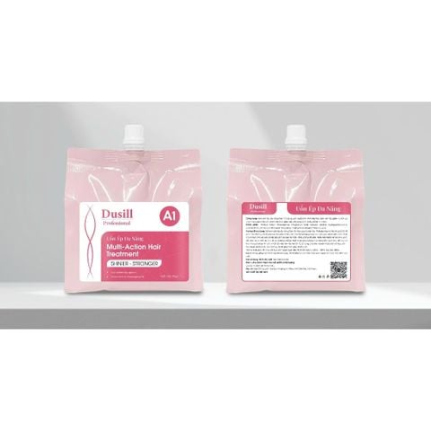 Kem Uốn Ép Tóc Dusill Siêu Bóng Siêu Xoăn 1000ml - Bộ Gói 1+2