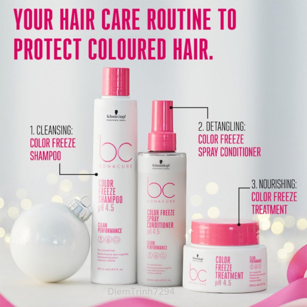 Xịt dưỡng giữ màu tóc nhuộm Schwarzkopf BC Color Freeze Conditioner 200ml