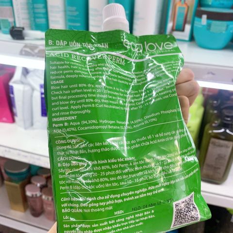 Kem uốn duỗi mùi thơm ECOLOVE 910ML chính hãng - Uốn khỏe, duỗi bóng