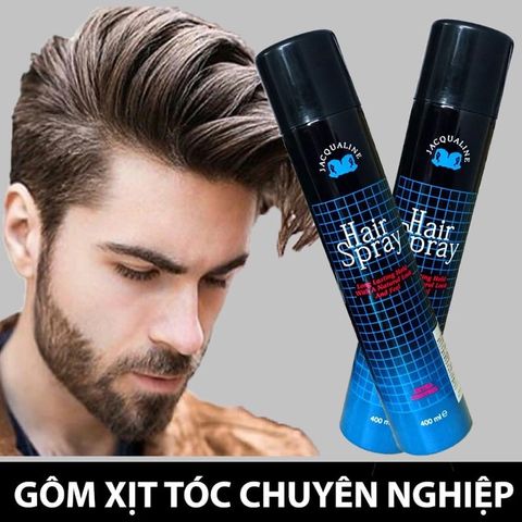 Keo xịt tóc giữ nếp Jacqualine Hair Spray 400ml chai đen chính hãng