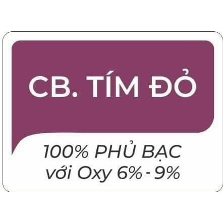 thuốc nhuộm tóc màu TÍM ĐỎ lên từ nền đen, nền nâu không cần tẩy AZ008