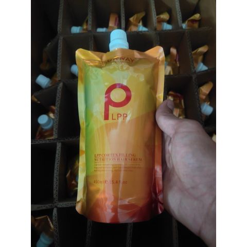 Ủ tóc collagen, hấp ủ phục hồi tóc Lpp Luxway bản GOLD túi 450- 9000ml AZ008 tặng nón trùm ủ dày