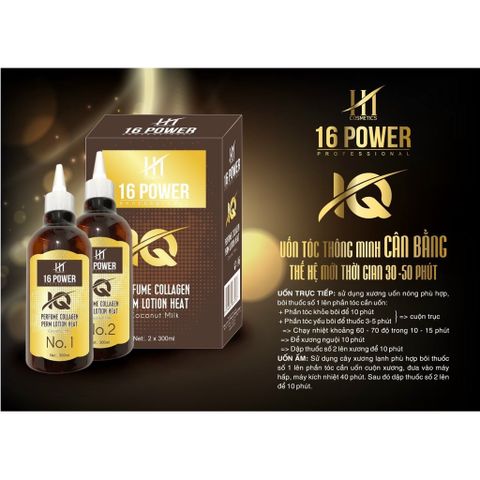 Cặp Thuốc Uốn Nóng 16Power 300ml×2 - Uốn Ấm, Duỗi Tóc Thông Minh