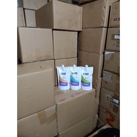 Kem Uốn Ép Tóc Lusy Siêu Bóng Siêu Xoăn 1000ml x3 - Bộ Chăm Sóc Tóc Toàn Diện