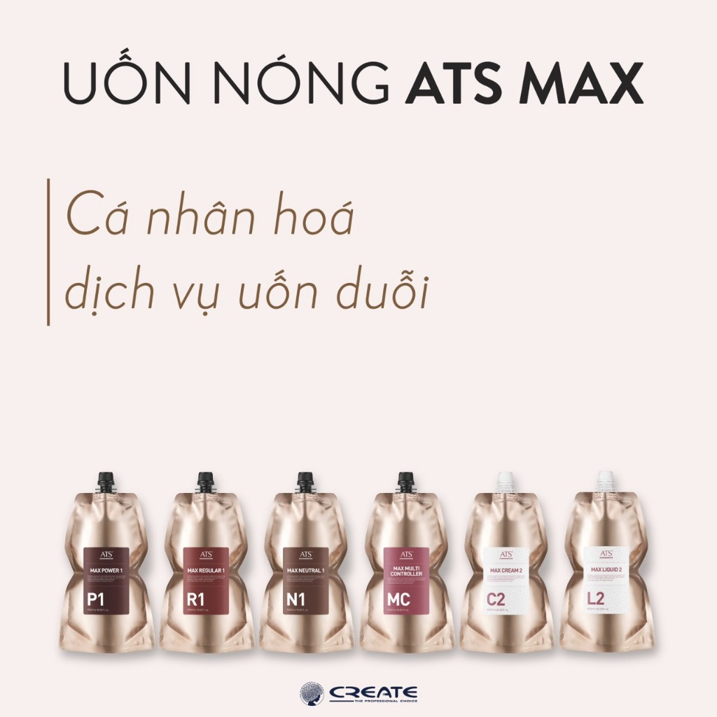Thuốc uốn nóng ATS MAX cao cấp 500ml - Nhẹ mùi, chuẩn công ty