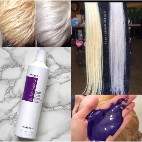 Dầu Gội Tím FANOLA NO YELLOW SHAMPOO Khử Ánh Vàng Tóc Bạch Kim 1000ML