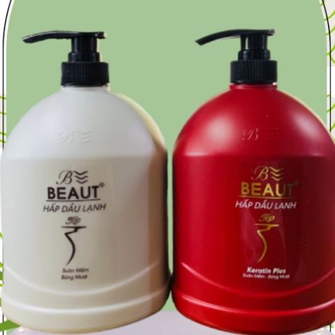Dầu gội xả hấp dầu lạnh BEAUT 1000ml - Suôn mềm bóng mượt + Tặng nón ủ tóc