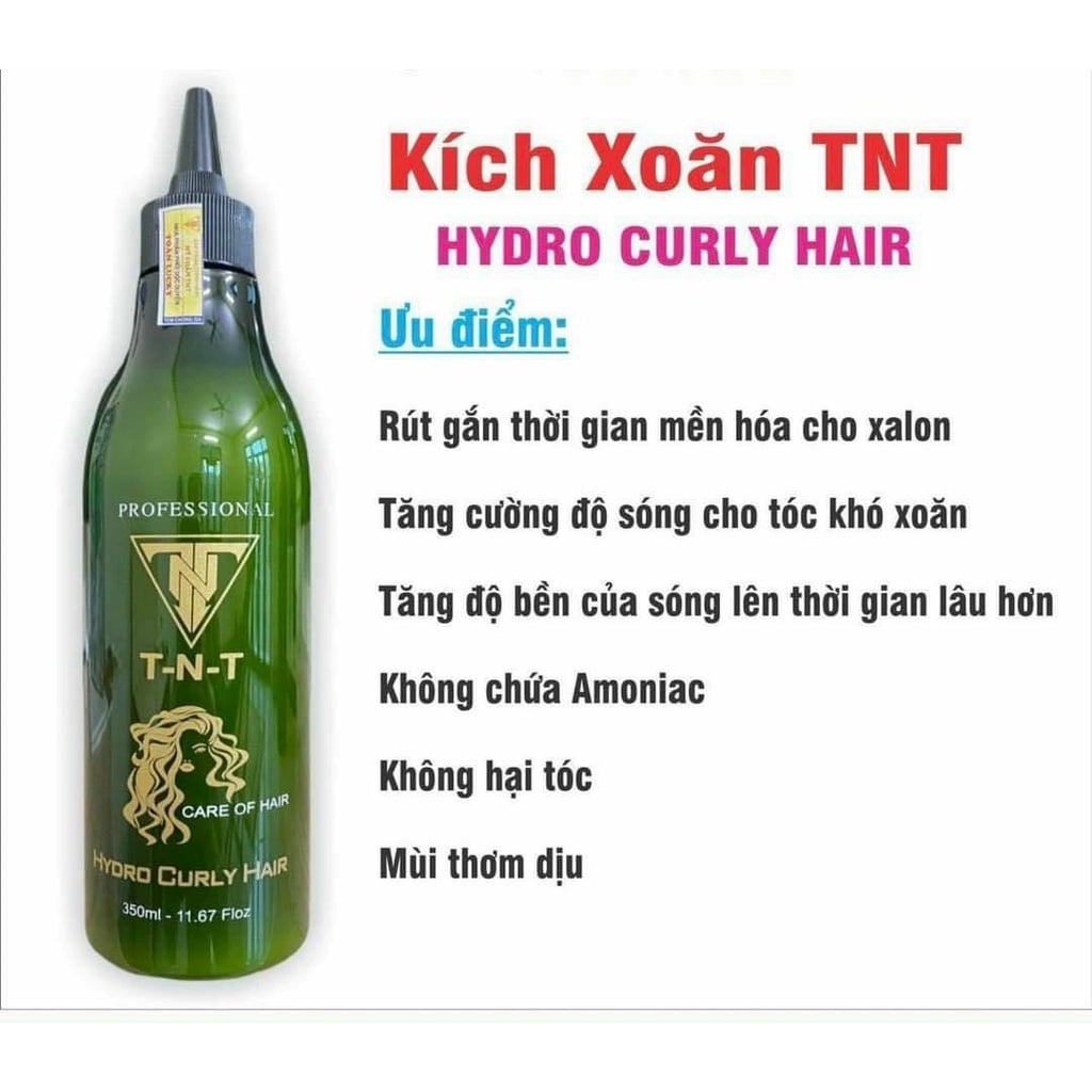 Kích Xoăn TNT HYDRO CURL HAIR, Kích Xoăn hỗ trợ uốn nóng, uốn lạnh - 350ml  AZ008 (mẫu mới)