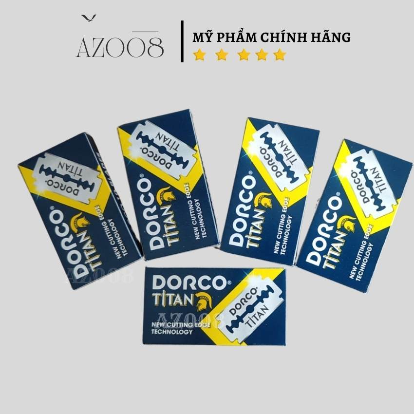 Lưỡi Dao Cạo Râu DORCO TITAN Chính Hãng - Hộp 100 Lưỡi AZ008