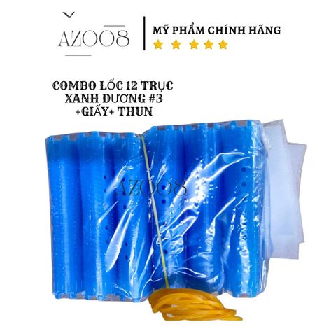 Combo 12 Xương Trục Uốn Xoăn Lạnh Size 1.8cm Xanh Dương - Salon Tóc