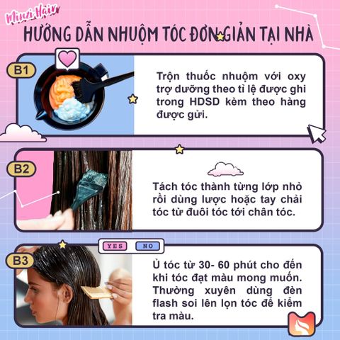 Thuốc Nhuộm Tóc Màu Nâu Trà Đen - Lên Từ Nền Đen Không Tẩy + Tặng Bao Tay