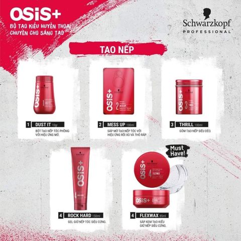 Gum tạo kiểu giữ nếp tóc cứng Osis Thrill 100ml - Nhập Đức chính hãng
