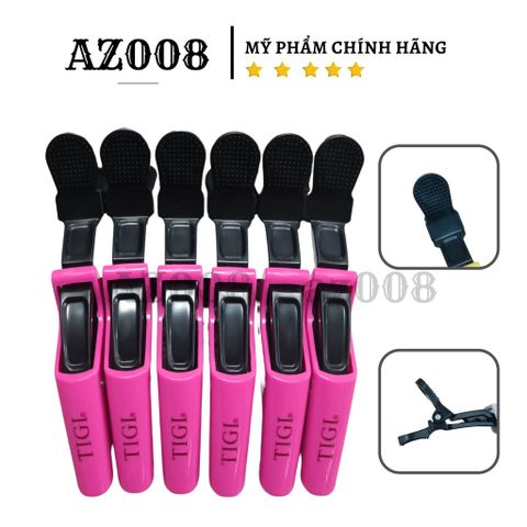 Kẹp vịt TIGI chia tóc mỏ vịt cá sấu bộ 6 cái màu ngẫu nhiên