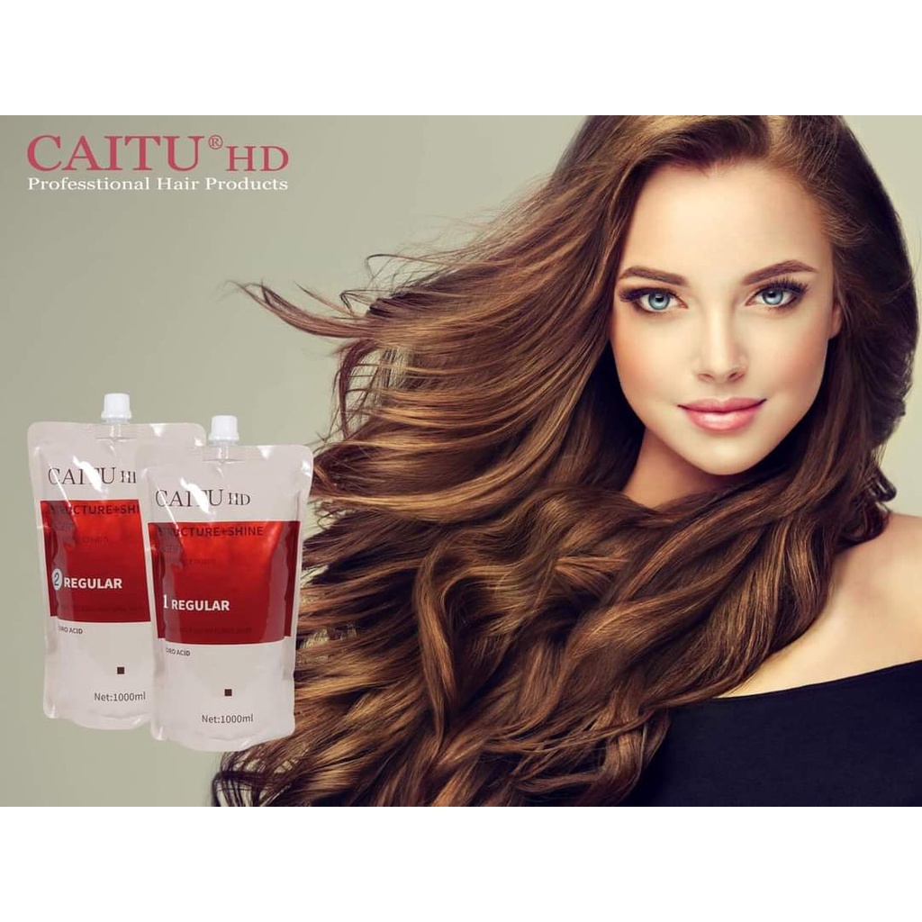 Duỗi tóc tại nhà CAITU HD Fashion & Style 1000ml x2 - Ép tóc không mùi, không mềm hóa