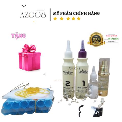 Thuốc Uốn Lạnh Obsidian 3D 120ml - Công Nghệ Hàn Quốc, Không Mùi, Tặng Kẹp Càng Cua