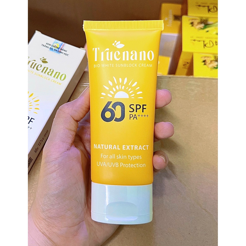 Kem Chống Nắng Trắng Da Đa Sinh Học Truenano SPF 60 PA++ 50ml