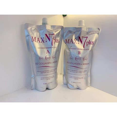 Thuốc Uốn Tóc Xoăn Nóng Max N7 Plus X2 Collagen Keratin 1000ml