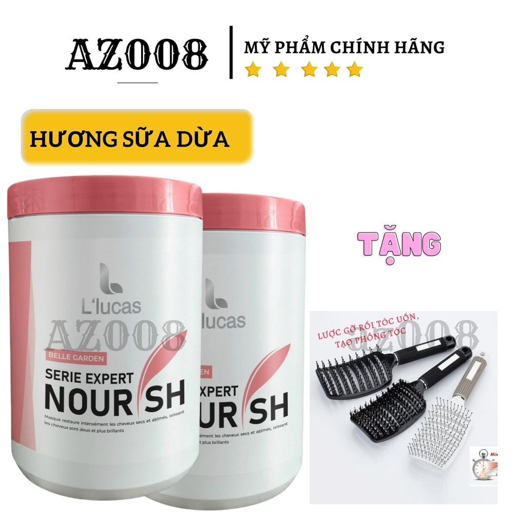 Ủ Tóc Collagen LUCAS 1000ml - Siêu Mềm Mượt Hương Nước Hoa + Tặng Nón