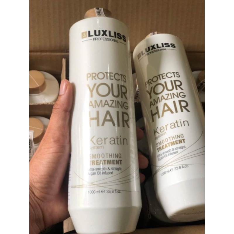 Keratin Luxliss 1000ml phục hồi tóc, làm thẳng tóc hiệu quả giữ nếp lâu dài cho tất cả các loại tóc AZ008