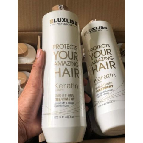 Keratin Luxliss 1000ml phục hồi tóc, làm thẳng tóc hiệu quả giữ nếp lâu dài cho tất cả các loại tóc AZ008