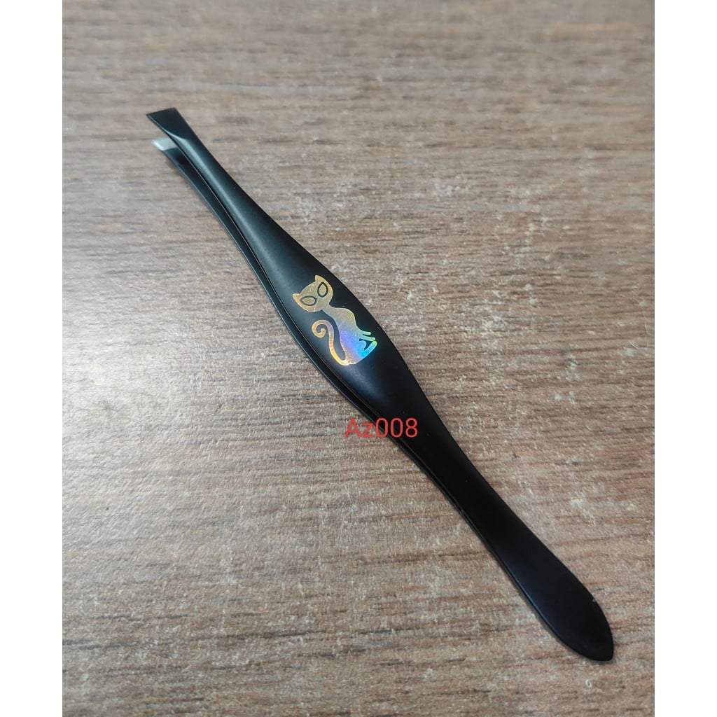 Nhíp nhổ lông mày cao cấp hiệu Con Mèo Az008 - Nhíp đen chính hãng