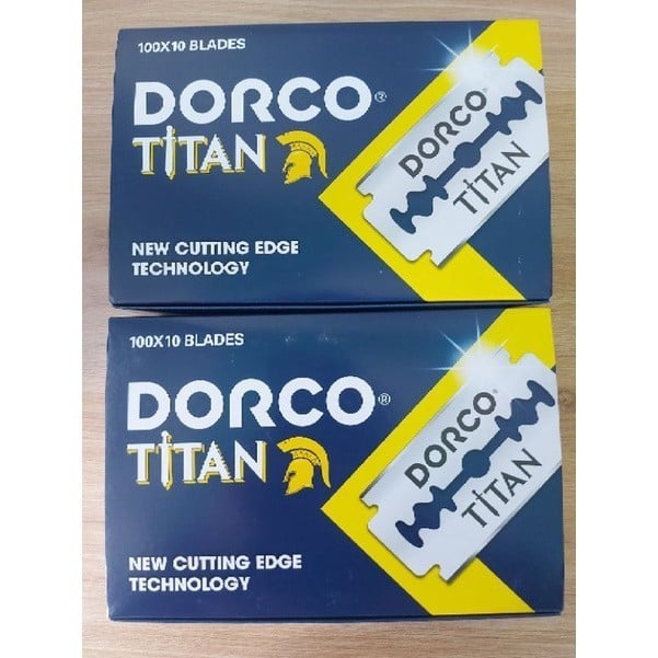 Lưỡi Dao Cạo Râu DORCO TITAN Chính Hãng - Hộp 100 Lưỡi AZ008